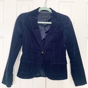 Banana Republic navy blue curduroy blazer size XS